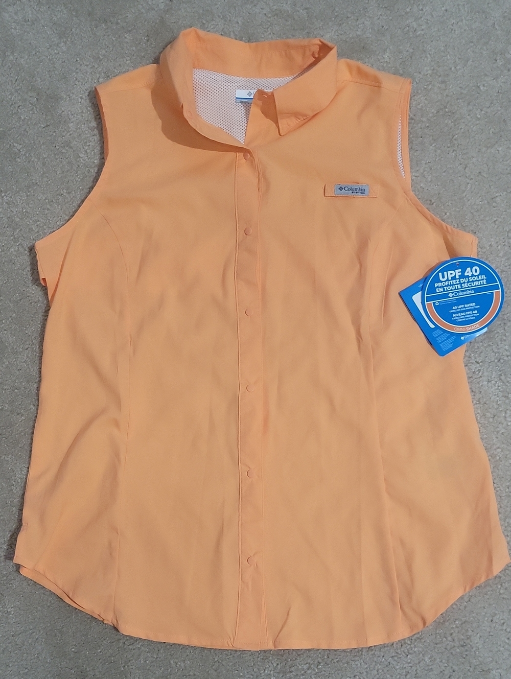 Columbia Women’s Sleeveless PFG Peach Top